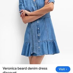 Veronica Beard Indigo Denim Mini Dress